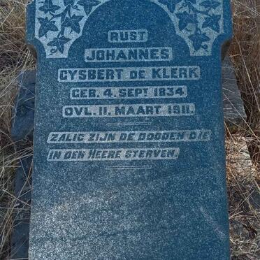 KLERK Johannes Gysbert, de 1834-1911