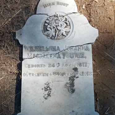 FOURIE Wilhelmina Johanna Magdalena 1911-1918