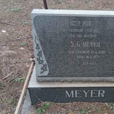 MEYER Susara Gertruida nee ERASMUS 1899-1971