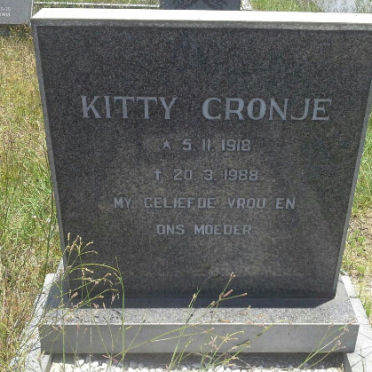 CRONJE Kitty 1918-1988