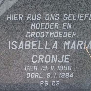 CRONJE Isabella Maria 1896-1984