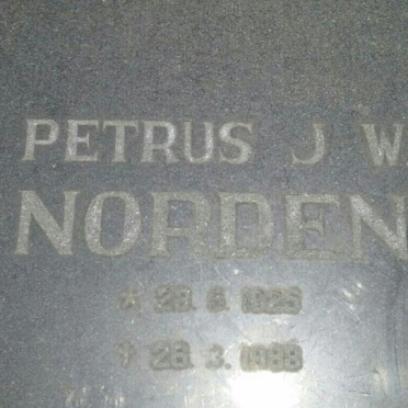 NORDEN Petrus J.W. 192?-1988