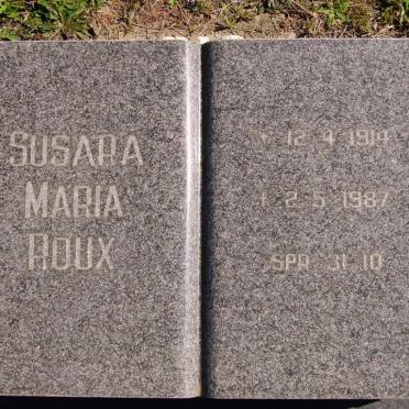 ROUX Susanna Maria 1914-1987