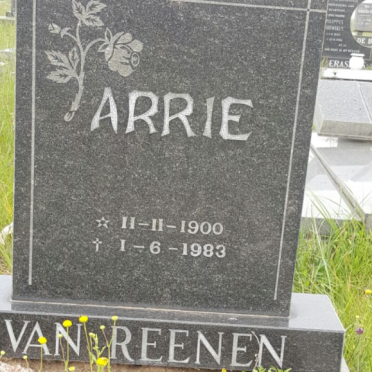 REENEN  Arrie, van 1900-1983