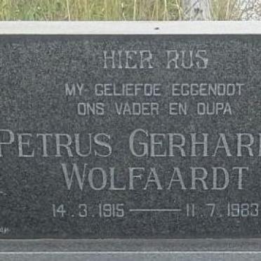 WOLFAARDT Petrus Gerhardus 1915-1983