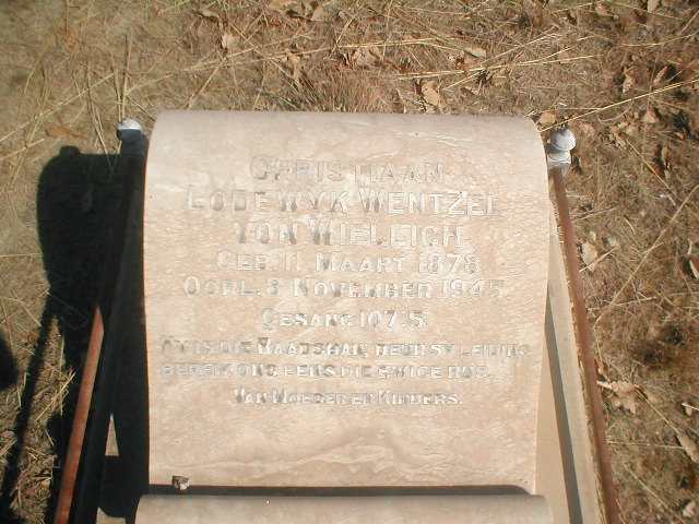 WIELLIGH Christiaan Lodewyk Wentzel, von 1878-1945