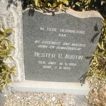 AUSTIN Hester C. nee SMIT 1904-1974