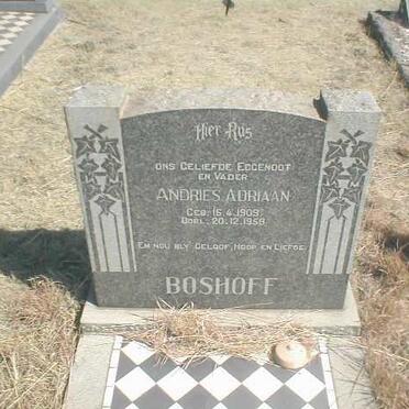 BOSHOFF Andries Adriaan 1909-1958