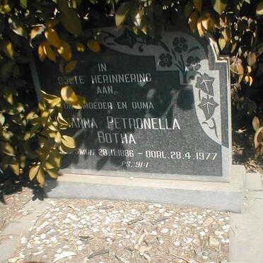 BOTHA Johanna Petronella nee SWART 1886-1977