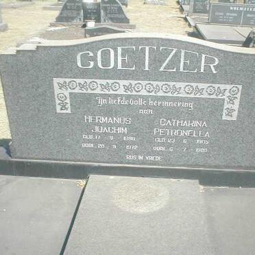 COETZER Hermanus Joachim 1896-1972 &amp; Catharina Petronella 1905-1980