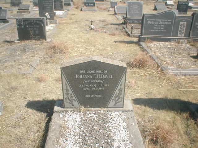 DAVEL Johanna E.H. geb. VAN HEERDEN 1893-1962