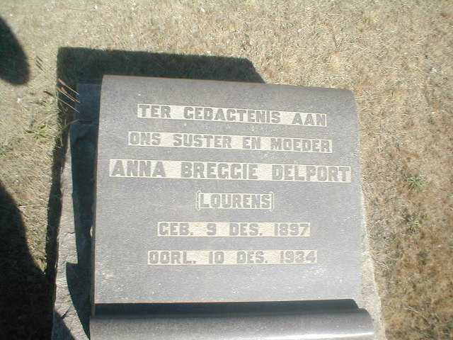 DELPORT Anna Breggie nee LOURENS 1897-1934