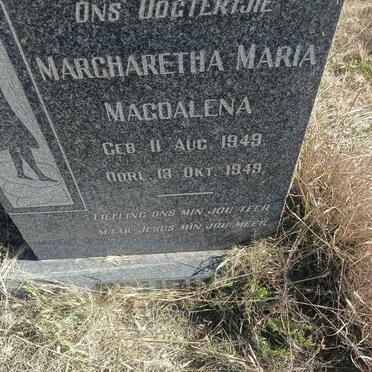FOURIE Margharetha Maria Magdalena 1949-1949
