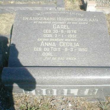 GROBLER Carel 1876-1951 &amp; Anna Cecilia DU TOIT 1890-