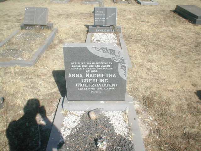 GREYLING Anna Magrietha nee HOLTZHAUSEN -1999