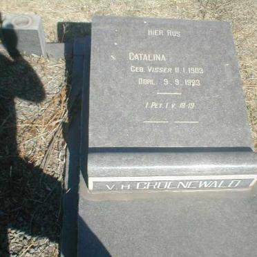 GROENEWALD Catalina nee VISSER 1903-1993