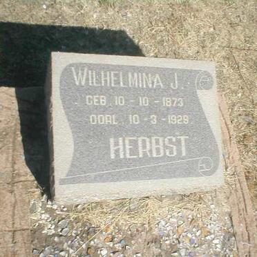 HERBST Wilhelmina J 1873-1929