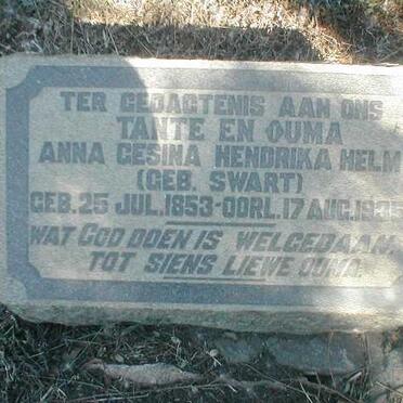 HELM Anna Gesina Hendrika nee SWART 1853-1935