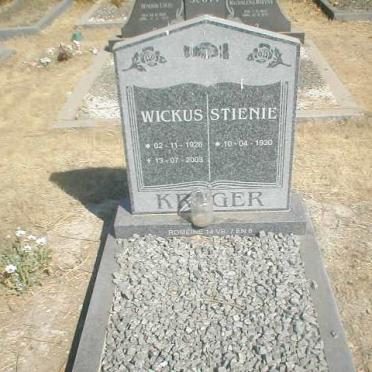 KRUGER Wickus 1926-2003 &amp; Stienie 1930-