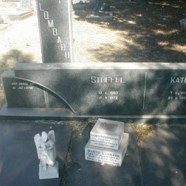 LOMBARD Stoffel 1893-1972 &amp; Katie 1909-1990 :: LOMBARD Martie 1934-1934