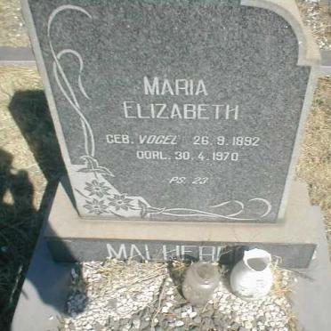 MALHERBE Maria Elizabeth geb. VOGEL 1892-1970
