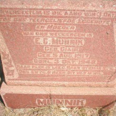 MUNNIK E.C. geb. GIANI 1917-1948