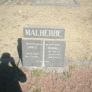 MALHERBE Jacob S. 1876-1961 &amp; Susanna I.J. VAN ZYL 1885-1952