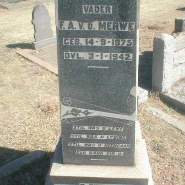 MERWE F.A., v.d. 1875-1942