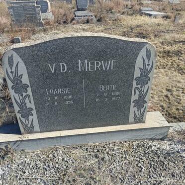 MERWE Bertie, v.d. 1906-1977 & Fransie 1906-1995