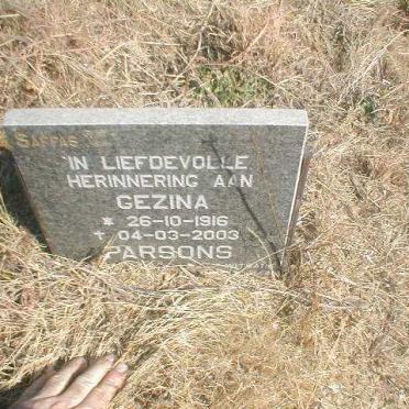 PARSONS Gezina 1916-2003