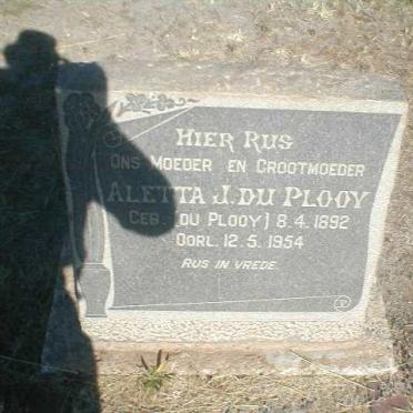 PLOOY Aletta J., du, geb. DU PLOOY 1892-1954