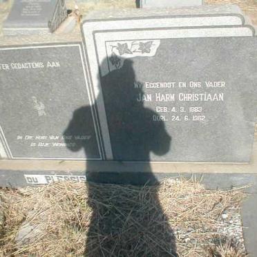 PLESSIS Jan Harm Christiaan, du 1883-1962