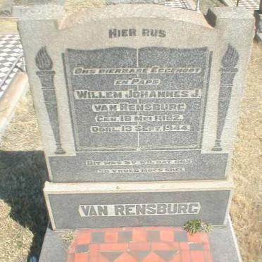 RENSBURG Willem Johannes J, van 1882-1944