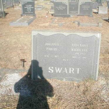 SWART Johannes Paulus 1878-1957 &amp; Anna Maria Magdalena VAN ZYL 1887-1961