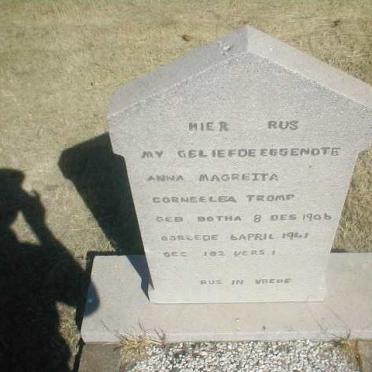 TROMP Anna Magreita Corneelea nee BOTHA 1906-1941