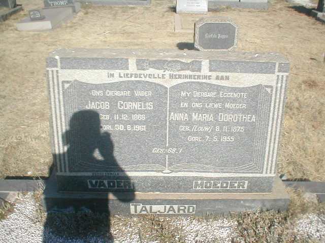 TALJARD Jacob Cornelius 1868-1961 &amp; Anna Maria Dorothea LOUW 1875-1955