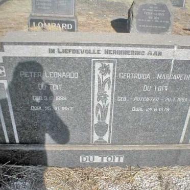 TOIT Pieter Leonard, du 1888-1957 &amp; Gertruida Margaretha POTGIETER 1894-1979