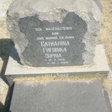 TOIT Catharina Fredrika Sophia, du 1906-1989
