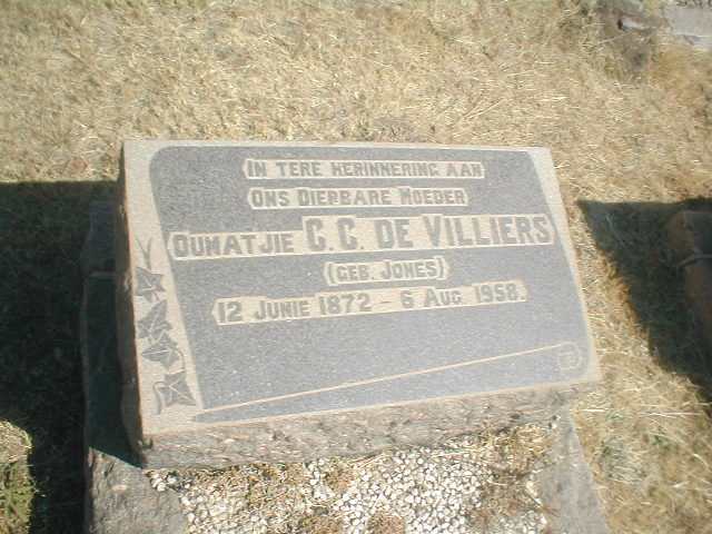VILLIERS C.C., de nee JONES 1872-1958