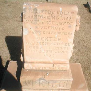VENTER Margrieta Hendrieka nee KRUGER 1871-1932