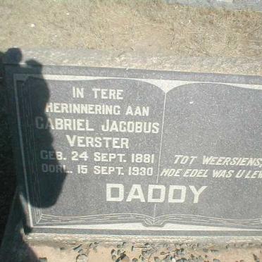 VERSTER Gabriel Jacobus 1881-1930