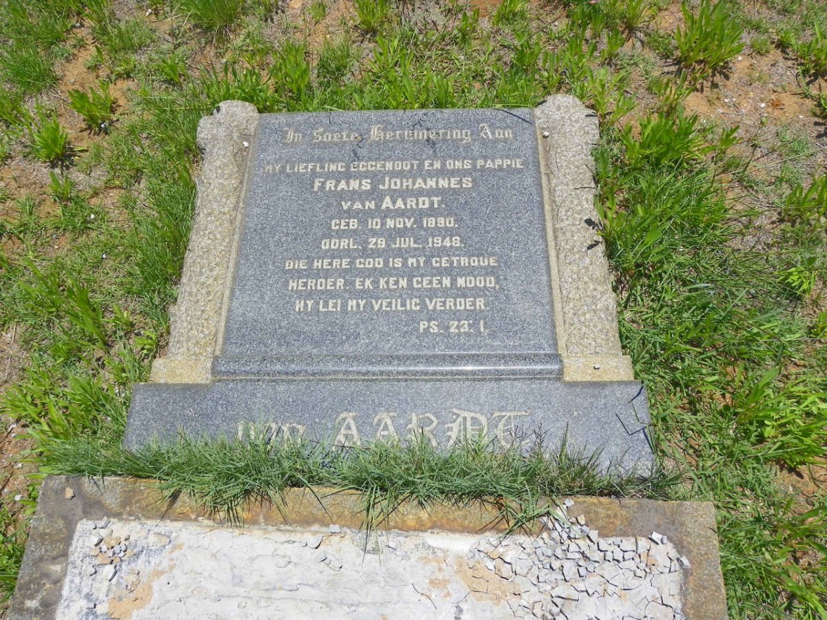 AARDT Frans Johannes, van 1890-1948