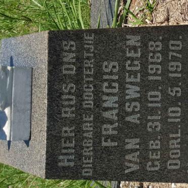 ASWEGEN Francis, van 1968-1970