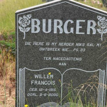 BURGER Willem Francois 1915-2000