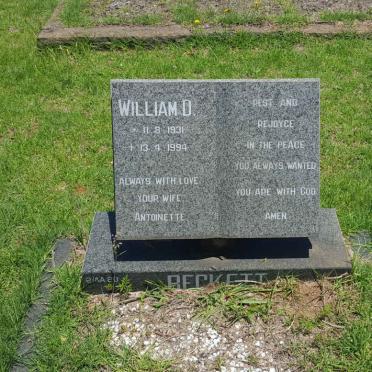 BECKETT William D. 1931-1994