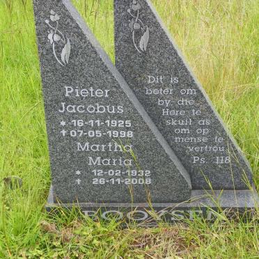 BOOYSEN Pieter Jacobus 1925-1998 &amp; Maria 1932-2008