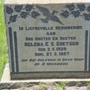 COETSER Helena E.S. 1929-1957