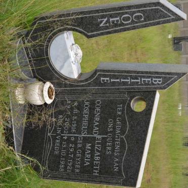 CALITZ Coenraad Josepheus 1916-2002 &amp; Elizabeth Maria GEYSER 1921-1988