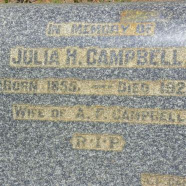 CAMPBELL Julia H. 1855-1925