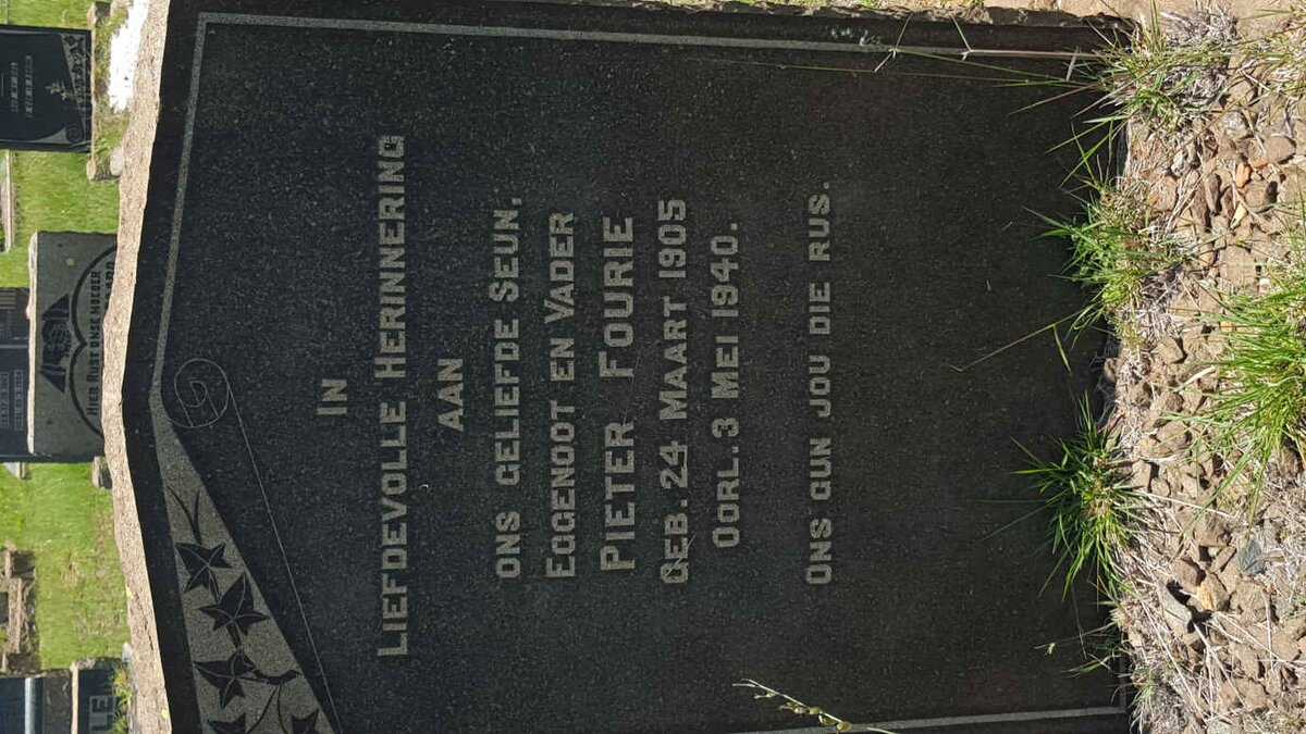 FOURIE Pieter 1905-1940